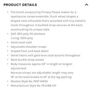 Privacy Please Pants - Privacy Please Carroll Jumpsuit Privacy Please Pants - Privacy Please Carroll Jumpsuit